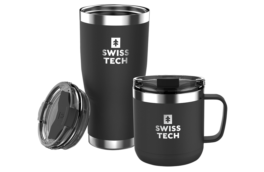 Läs mer om Swiss+Tech termomugg och kopp 591 och 414 ml